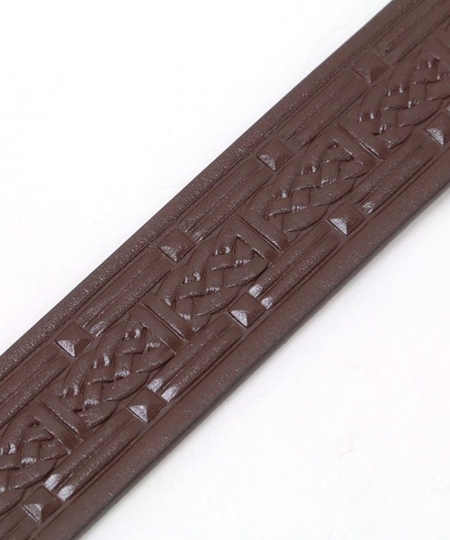 Wrangler(ラングラー)の「Wrangler/ラングラー 日本製 型押し レザーベルト(ベルト・メンズ・ブラック/ダークブラウン/ブラウン・FREE)」の15枚目の写真