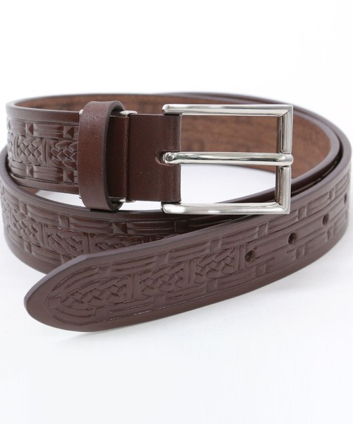 Wrangler(ラングラー)の「Wrangler/ラングラー 日本製 型押し レザーベルト(ベルト・メンズ・ブラック/ダークブラウン/ブラウン・FREE)」の17枚目の写真