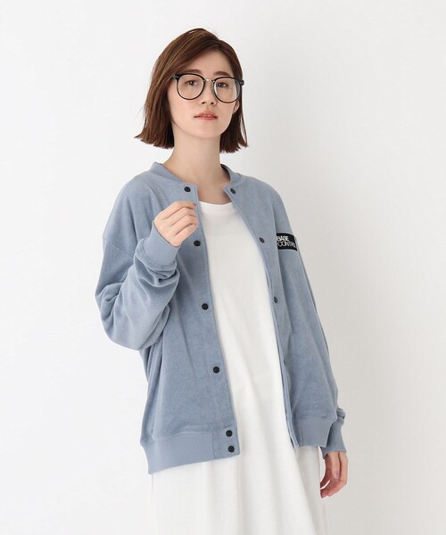 BASECONTROL（ベースコントロール）の「◆吸水速乾パイル ワンマイル スタジャン風カットソーブルゾン（ブルゾン・レディース・ダークグレー/ブラック/ライトブルー・99）」の3枚目の写真