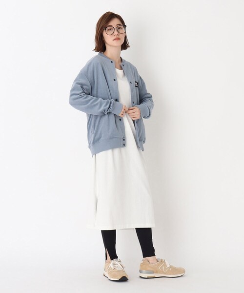 BASECONTROL（ベースコントロール）の「◆吸水速乾パイル ワンマイル スタジャン風カットソーブルゾン（ブルゾン・レディース・ダークグレー/ブラック/ライトブルー・99）」の8枚目の写真