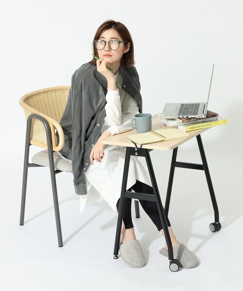 BASECONTROL（ベースコントロール）の「◆吸水速乾パイル ワンマイル スタジャン風カットソーブルゾン（ブルゾン・レディース・ダークグレー/ブラック/ライトブルー・99）」の11枚目の写真