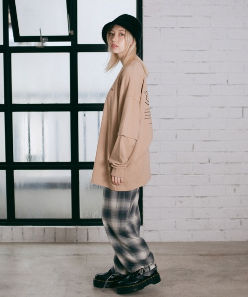 X-girl(エックスガール)の「OMBRE PLAID PANTS(その他パンツ・レディース・ブラウン/ブラック・M/S/XS)」の9枚目の写真