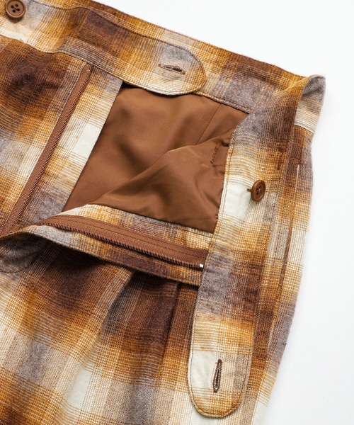 X-girl(エックスガール)の「OMBRE PLAID PANTS(その他パンツ・レディース・ブラウン/ブラック・M/S/XS)」の14枚目の写真