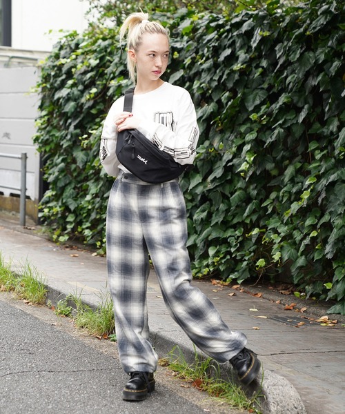 X-girl(エックスガール)の「OMBRE PLAID PANTS(その他パンツ・レディース・ブラウン/ブラック・M/S/XS)」の22枚目の写真