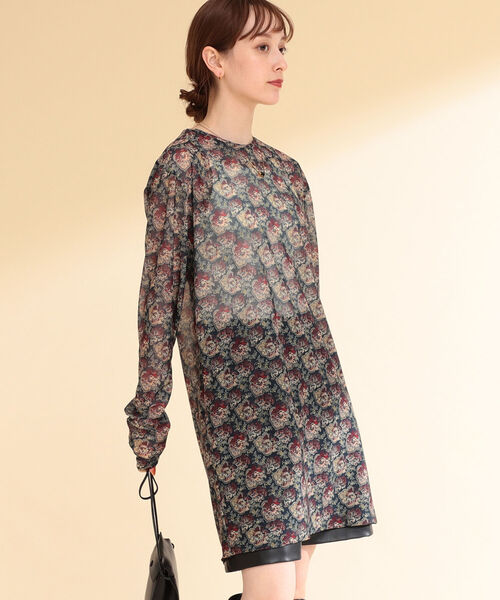 Ray BEAMS(レイビームス)の「FUMIE=TANAKA × Ray BEAMS / 別注 プリント チュニック トップス(その他トップス・レディース・ベージュ/ブラック・ONE SIZE)」の10枚目の写真