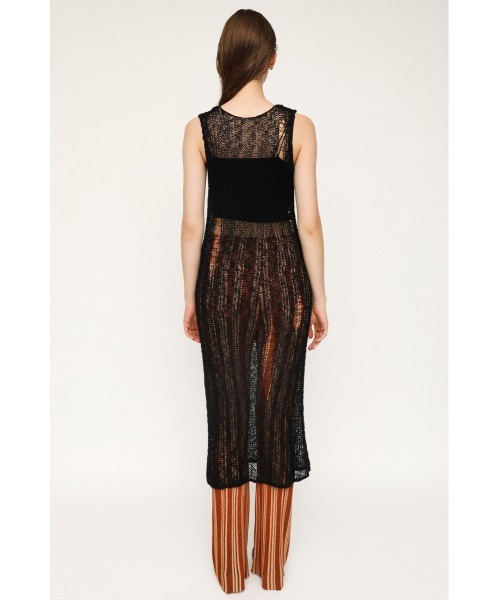 SLY（スライ）の「CRASH SLAB MESH TOPS メッシュ トップス（タンクトップ・レディース・グレー/オフホワイト/ブラック・FREE）」の4枚目の写真