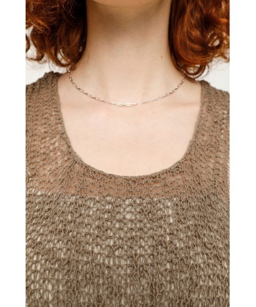 SLY（スライ）の「CRASH SLAB MESH TOPS メッシュ トップス（タンクトップ・レディース・グレー/オフホワイト/ブラック・FREE）」の8枚目の写真