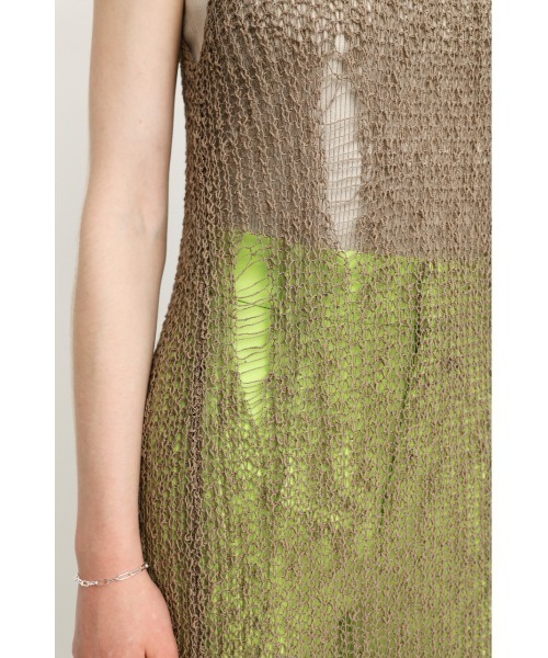 SLY（スライ）の「CRASH SLAB MESH TOPS メッシュ トップス（タンクトップ・レディース・グレー/オフホワイト/ブラック・FREE）」の14枚目の写真