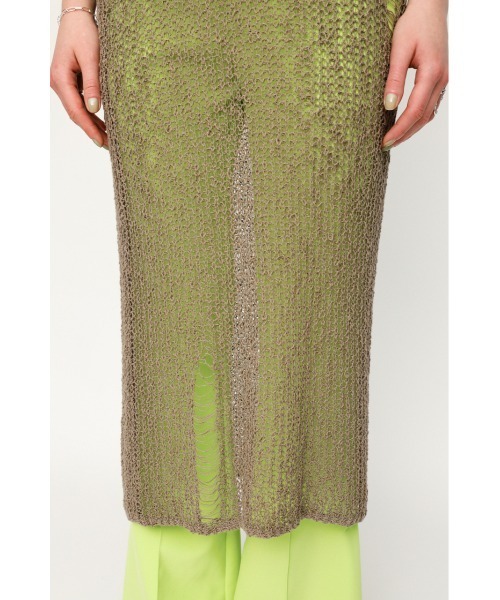 SLY（スライ）の「CRASH SLAB MESH TOPS メッシュ トップス（タンクトップ・レディース・グレー/オフホワイト/ブラック・FREE）」の5枚目の写真