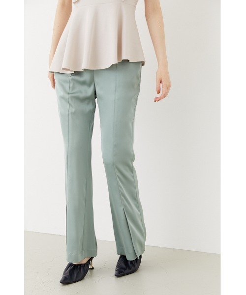 rienda（リエンダ）の「センタープレスフレアパンツ（スラックス・レディース・ブラック/ピンク/グリーン・SMALL/MEDIUM/X-SMALL）」の9枚目の写真