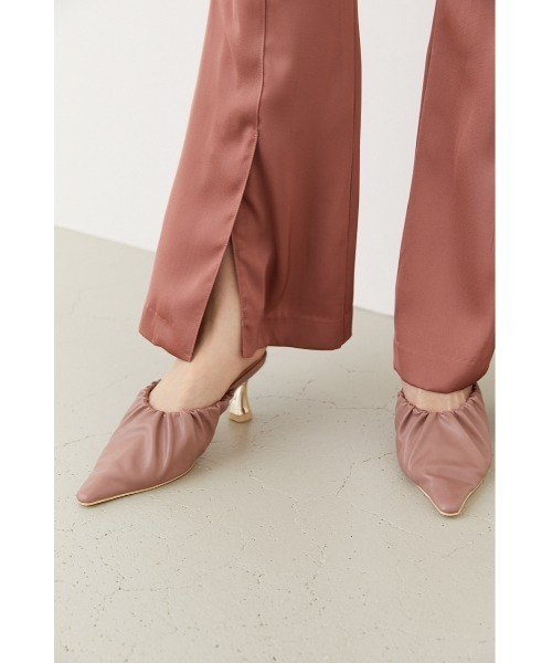 rienda（リエンダ）の「センタープレスフレアパンツ（スラックス・レディース・ブラック/ピンク/グリーン・SMALL/MEDIUM/X-SMALL）」の7枚目の写真