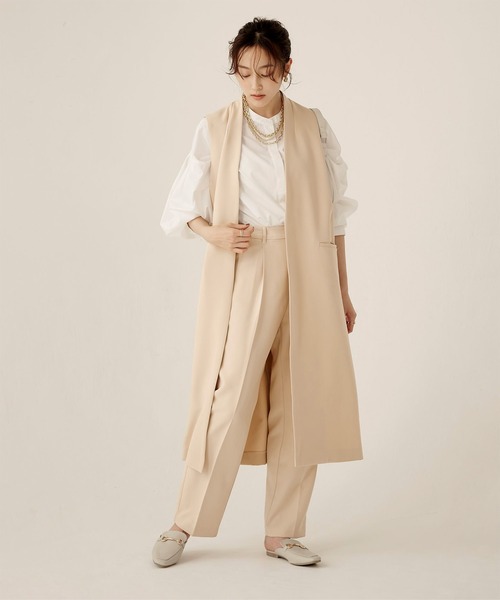 UR'S（ユアーズ）の「ロングジレ（その他アウター・レディース・グレイッシュベージュ/ブラック/モカ・S/L/M）」の3枚目の写真