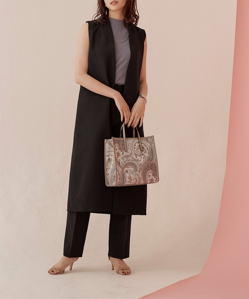 UR'S（ユアーズ）の「ロングジレ（その他アウター・レディース・グレイッシュベージュ/ブラック/モカ・S/L/M）」の2枚目の写真