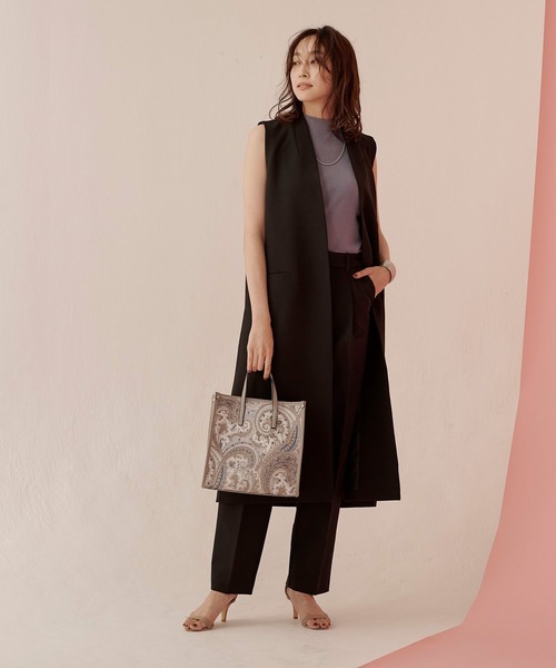 UR'S（ユアーズ）の「ロングジレ（その他アウター・レディース・グレイッシュベージュ/ブラック/モカ・S/L/M）」の5枚目の写真