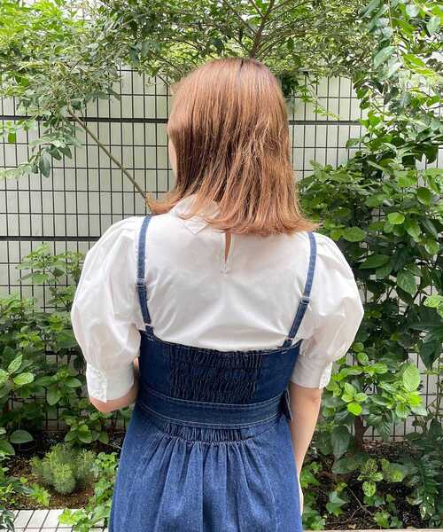 MAJESTIC LEGON（マジェスティックレゴン）の「コンシャスボウタイブラウス（シャツ/ブラウス・レディース・ブラック/オフホワイト/ラベンダー・SMALL/MEDIUM）」の19枚目の写真