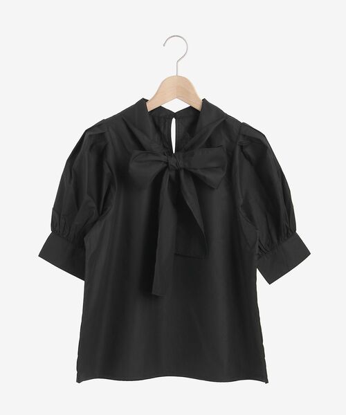 MAJESTIC LEGON（マジェスティックレゴン）の「コンシャスボウタイブラウス（シャツ/ブラウス・レディース・ブラック/オフホワイト/ラベンダー・SMALL/MEDIUM）」の9枚目の写真