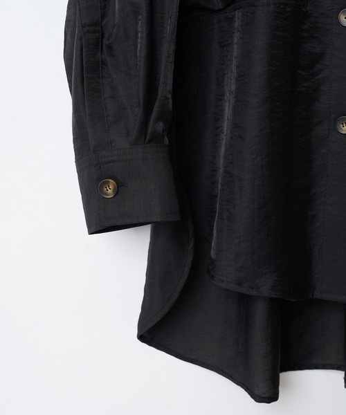 CIAOPANIC（チャオパニック）の「■ビッグポケットオーバーシャツ（シャツ/ブラウス・レディース・ブラック/オフホワイト/グリーン・FREE）」の11枚目の写真