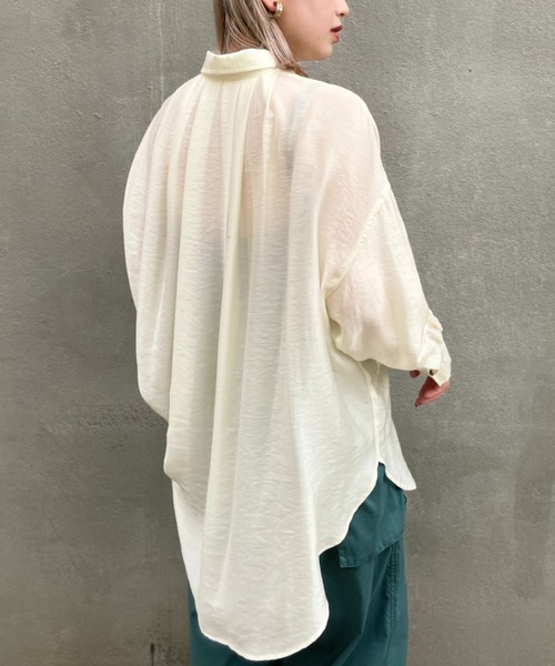 CIAOPANIC（チャオパニック）の「■ビッグポケットオーバーシャツ（シャツ/ブラウス・レディース・ブラック/オフホワイト/グリーン・FREE）」の4枚目の写真