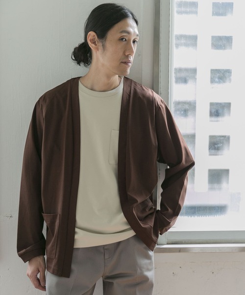 URBAN RESEARCH DOORS（アーバンリサーチドアーズ）の「ダブルシルケットカーディガン（カーディガン/ボレロ・メンズ・ネイビー/ブラウン/ライトグレー・38/40）」の16枚目の写真