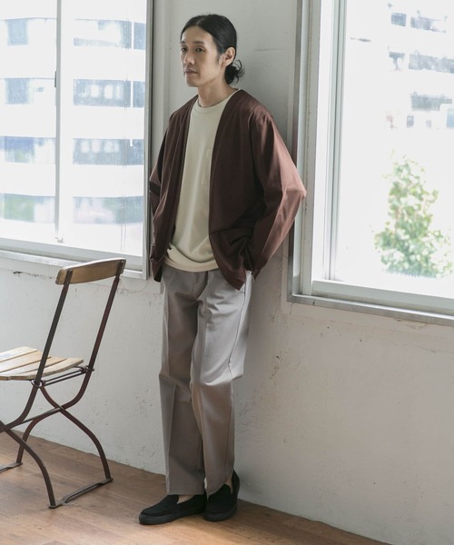 URBAN RESEARCH DOORS（アーバンリサーチドアーズ）の「ダブルシルケットカーディガン（カーディガン/ボレロ・メンズ・ネイビー/ブラウン/ライトグレー・38/40）」の12枚目の写真