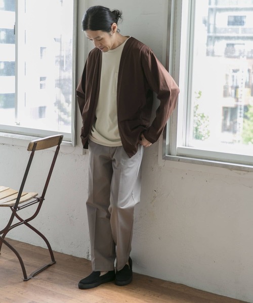 URBAN RESEARCH DOORS（アーバンリサーチドアーズ）の「ダブルシルケットカーディガン（カーディガン/ボレロ・メンズ・ネイビー/ブラウン/ライトグレー・38/40）」の7枚目の写真