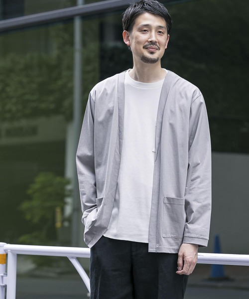 URBAN RESEARCH DOORS（アーバンリサーチドアーズ）の「ダブルシルケットカーディガン（カーディガン/ボレロ・メンズ・ネイビー/ブラウン/ライトグレー・38/40）」の20枚目の写真