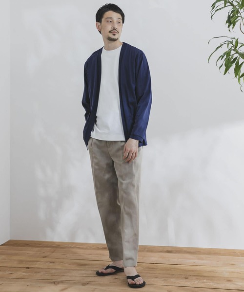 URBAN RESEARCH DOORS（アーバンリサーチドアーズ）の「ダブルシルケットカーディガン（カーディガン/ボレロ・メンズ・ネイビー/ブラウン/ライトグレー・38/40）」の5枚目の写真