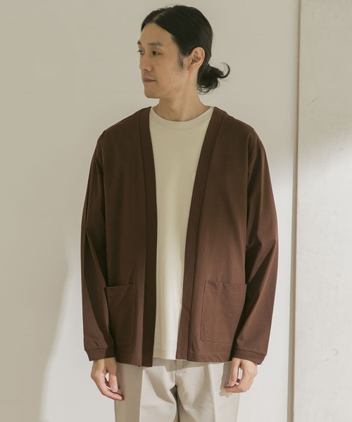 URBAN RESEARCH DOORS（アーバンリサーチドアーズ）の「ダブルシルケットカーディガン（カーディガン/ボレロ・メンズ・ネイビー/ブラウン/ライトグレー・38/40）」の18枚目の写真