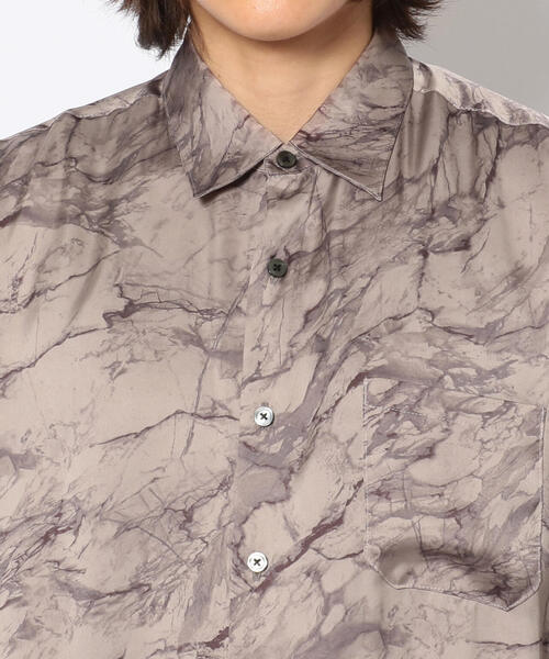 LUSOR(ルーソル)の「LUSOR(ルーソル)サテンプリントシャツ(シャツ/ブラウス・メンズ・ホワイト/グレー・FREE)」の5枚目の写真