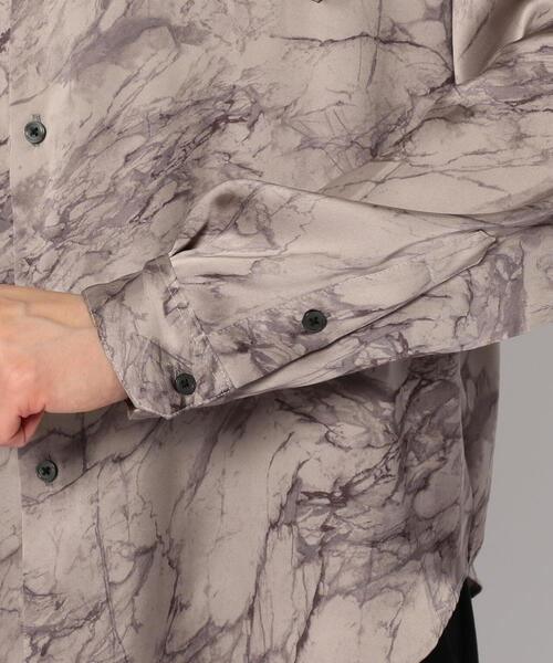 LUSOR(ルーソル)の「LUSOR(ルーソル)サテンプリントシャツ(シャツ/ブラウス・メンズ・ホワイト/グレー・FREE)」の7枚目の写真