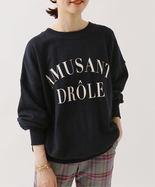 IENA（イエナ）の「裏毛ロゴスエット◆（Tシャツ/カットソー・レディース・グレー/ブラウン/ネイビー・FREE）」の3枚目の写真