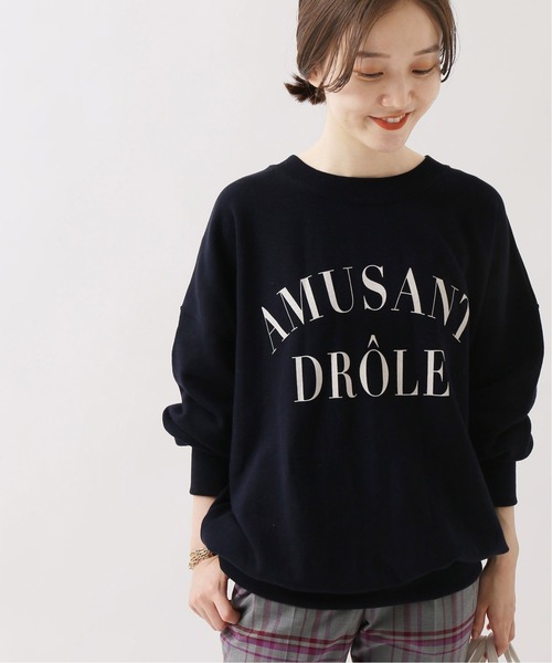 IENA（イエナ）の「裏毛ロゴスエット◆（Tシャツ/カットソー・レディース・グレー/ブラウン/ネイビー・FREE）」の9枚目の写真