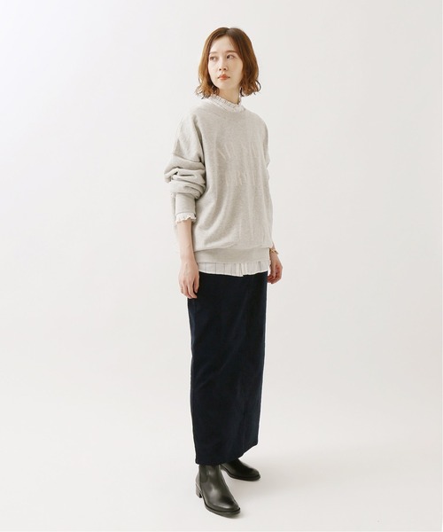 IENA（イエナ）の「裏毛ロゴスエット◆（Tシャツ/カットソー・レディース・グレー/ブラウン/ネイビー・FREE）」の10枚目の写真