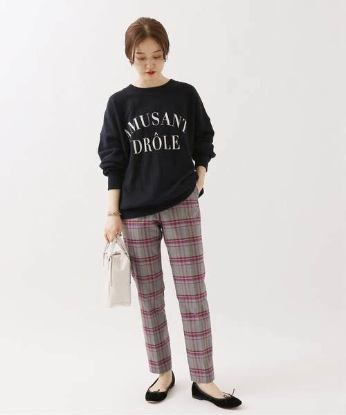 IENA（イエナ）の「裏毛ロゴスエット◆（Tシャツ/カットソー・レディース・グレー/ブラウン/ネイビー・FREE）」の12枚目の写真