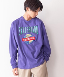 【VISION STREET WEAR/ビジョンストリートウェア】アースサガラ刺繍ボックスシルエットルーズロンT