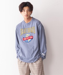 【VISION STREET WEAR/ビジョンストリートウェア】アースサガラ刺繍ボックスシルエットルーズロンT