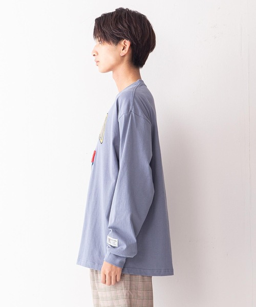 VISION STREET WEAR(ヴィジョンストリートウェア)の「【VISION STREET WEAR/ビジョンストリートウェア】アースサガラ刺繍ボックスシルエットルーズロンT(Tシャツ/カットソー・メンズ・ホワイト/ブラック/パープル/ブルー系その他・MEDIUM/LARGE/X-LARGE)」の20枚目の写真