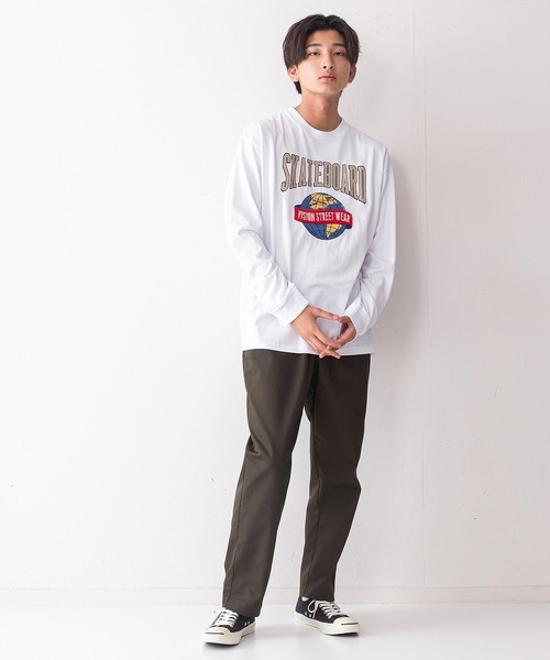 VISION STREET WEAR(ヴィジョンストリートウェア)の「【VISION STREET WEAR/ビジョンストリートウェア】アースサガラ刺繍ボックスシルエットルーズロンT(Tシャツ/カットソー・メンズ・ホワイト/ブラック/パープル/ブルー系その他・MEDIUM/LARGE/X-LARGE)」の5枚目の写真