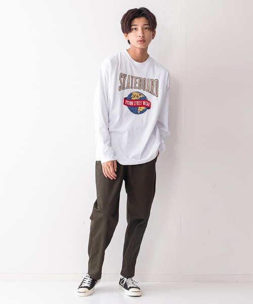 VISION STREET WEAR(ヴィジョンストリートウェア)の「【VISION STREET WEAR/ビジョンストリートウェア】アースサガラ刺繍ボックスシルエットルーズロンT(Tシャツ/カットソー・メンズ・ホワイト/ブラック/パープル/ブルー系その他・MEDIUM/LARGE/X-LARGE)」の6枚目の写真