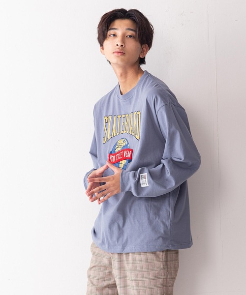 VISION STREET WEAR(ヴィジョンストリートウェア)の「【VISION STREET WEAR/ビジョンストリートウェア】アースサガラ刺繍ボックスシルエットルーズロンT(Tシャツ/カットソー・メンズ・ホワイト/ブラック/パープル/ブルー系その他・MEDIUM/LARGE/X-LARGE)」の18枚目の写真