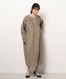Samansa Mos2 | 35th【Slowlinen】刺繍ワンピース(ワンピース)
