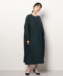 Samansa Mos2 | 35th【Slowlinen】刺繍ワンピース(ワンピース)