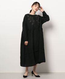 Samansa Mos2 | 35th【Slowlinen】刺繍ワンピース(ワンピース)