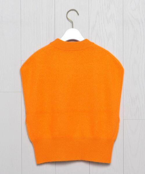 H　BEAUTY&YOUTH UNITED ARROWS（エイチビューティーアンドユースユナイテッドアローズ）の「＜H＞SHORT KNIT VEST/ニット（ニット/セーター・レディース・ブラック/オレンジ・FREE）」の6枚目の写真