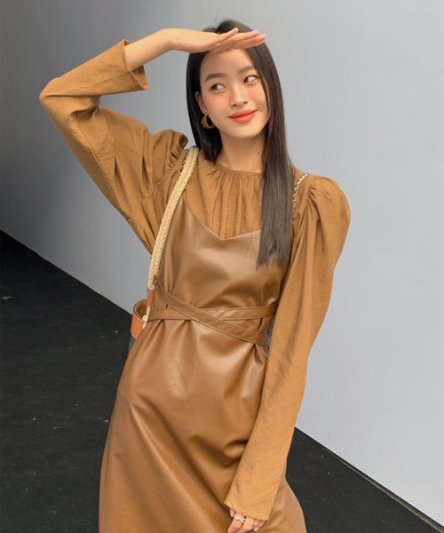 ウエストレザーロングキャミソールワンピース ワンピース Leja レジャ のファッション通販 Zozotown