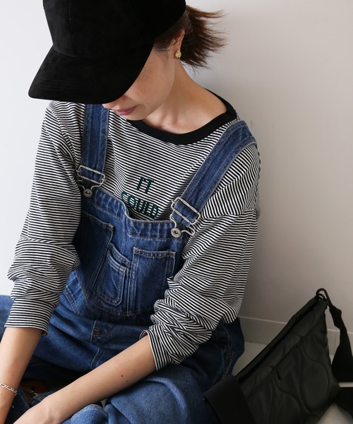 SLOBE IENA(スローブイエナ)の「IT COULD BE ロンTEE【手洗い可能】◆(Tシャツ/カットソー・レディース・ホワイト/ブラック系その他・FREE)」の2枚目の写真