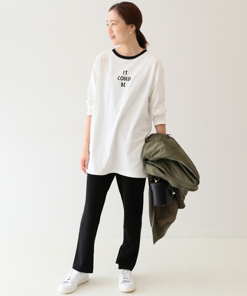 SLOBE IENA(スローブイエナ)の「IT COULD BE ロンTEE【手洗い可能】◆(Tシャツ/カットソー・レディース・ホワイト/ブラック系その他・FREE)」の14枚目の写真