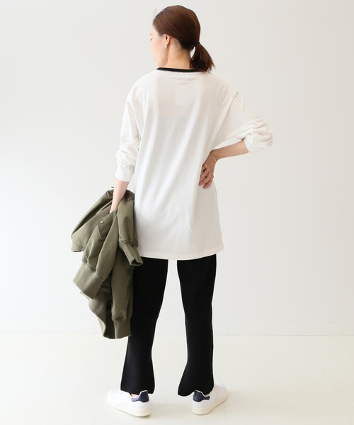SLOBE IENA(スローブイエナ)の「IT COULD BE ロンTEE【手洗い可能】◆(Tシャツ/カットソー・レディース・ホワイト/ブラック系その他・FREE)」の5枚目の写真