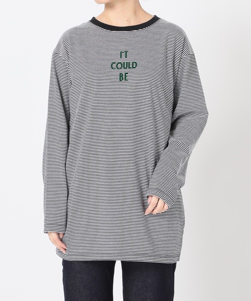 SLOBE IENA(スローブイエナ)の「IT COULD BE ロンTEE【手洗い可能】◆(Tシャツ/カットソー・レディース・ホワイト/ブラック系その他・FREE)」の9枚目の写真