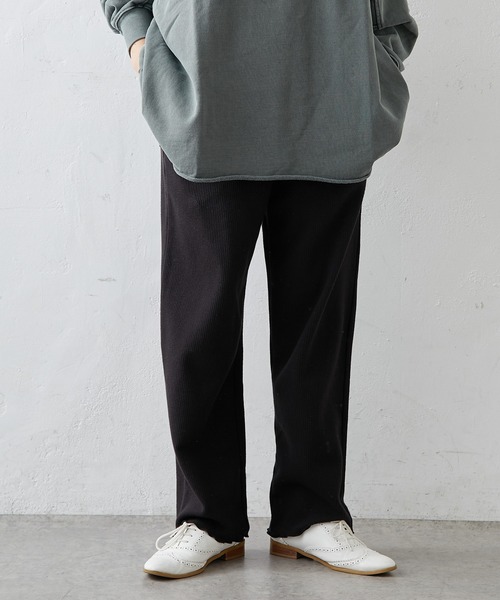 PUAL CE CIN（ピュアルセシン）の「針抜きリブインナーパンツ（その他パンツ・レディース・ブラック/ブラウン/マスタード/ナチュラル・FREE）」の2枚目の写真